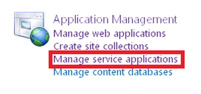 manage service on application